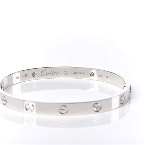 cartier love bracelet white gold diamonds